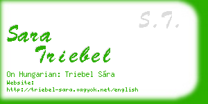 sara triebel business card